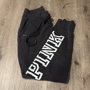 PINK, black joggers!